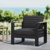 Outdoor Club Chair, Black + Natural + Dark Gray