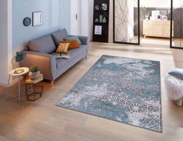 Jersey Area Rugs, Carpets For Livingroom, 7x10 Area Rugs ,3983 Grey-Blue