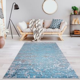 Jersey Area Rugs, Carpets For Livingroom, 7x10 Area Rugs ,3984 Grey-Blue