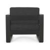 Outdoor Club Chair, Black + Natural + Dark Gray