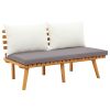 9 Piece Patio Lounge Set with Cushions Solid Acacia Wood