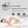 52'' Crystal Shade Ceiling Fan Lamp With Remote Control 3 Speed (High, Mid, Low) , 5 Reversible Blades for Living Room, Dining Room, Bedroom, Family R