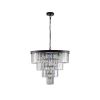 Contemporary Crystal Modern Chandeliers Crystal Ceiling Chandelier 4 Tier Black Chandelier Lighting for Dining Room Living Room Bedroom (Bulbs Not inc