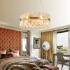 23.6 Inches Luxury Chandeliers Crystal Living Room Bedroom Decorative Lights Simple Modern Dining Room LED Lighting,for Home Decor (Bulbs Not Included