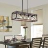 5-Light Retro Farmhouse Chandelier For Kitchen, Living room, Dining room Red(No Bulbs)