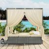 [Not allowed to sell to Wayfair]Adjustable Sun Bed With Curtain; High Comfort; With 3 Colors