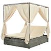 [Not allowed to sell to Wayfair]Adjustable Sun Bed With Curtain; High Comfort; With 3 Colors