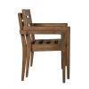 [Not allowed to sell to Wayfair] Acacia Wood Outdoor Dining Table And Chairs Suitable For Patio; Balcony Or Backyard