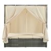 [Not allowed to sell to Wayfair]Adjustable Sun Bed With Curtain; High Comfort; With 3 Colors